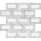 Msi Bianco Dolomite Lynx SAMPLE Polished Marble Mesh-Mounted Mosaic Tile ZOR-MD-0245-SAM - alternate 1